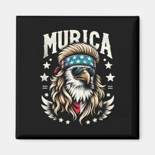 Of July Patriotic Funny Eagle July 4th Usa Murica  Magnet