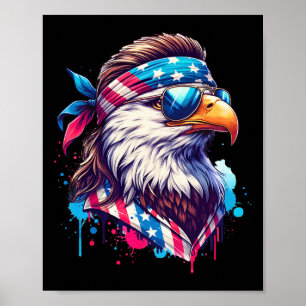 Of July Patriotic Funny Eagle July 4th Usa Murica Poster