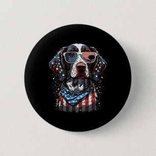 Of July Patriotic German Shorthaired Pointer Dog U 6 Cm Round Badge