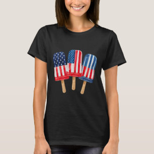 Of July Popsicle Womens Patriotic Fourth Of July  T-Shirt
