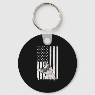 Of July Quote For A Patriotic Frenchie Owner Key Ring