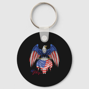 Of July S - Patriotic Shirts - American Flag Eagle Key Ring