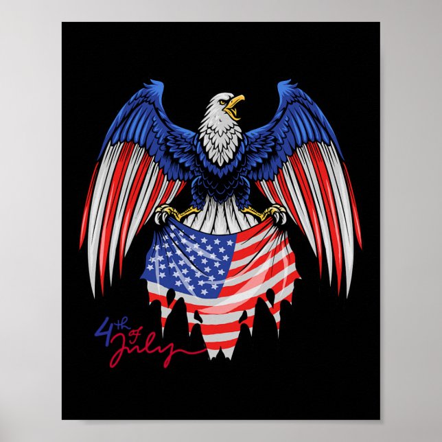 Of July S - Patriotic Shirts - American Flag Eagle Poster (Front)