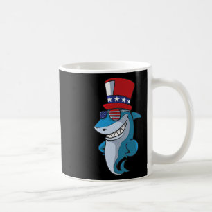 Of July Shark For Kids Coffee Mug
