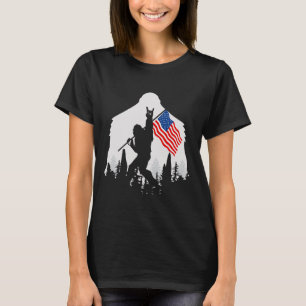 Of July Shirt Bigfoot Sasquatch Usa American Flag