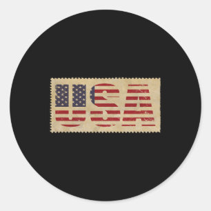 Of July Shirt Usa Flag United States Independence Classic Round Sticker