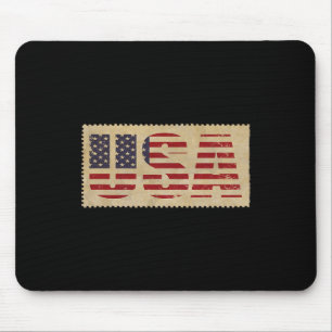 Of July Shirt Usa Flag United States Independence  Mouse Pad