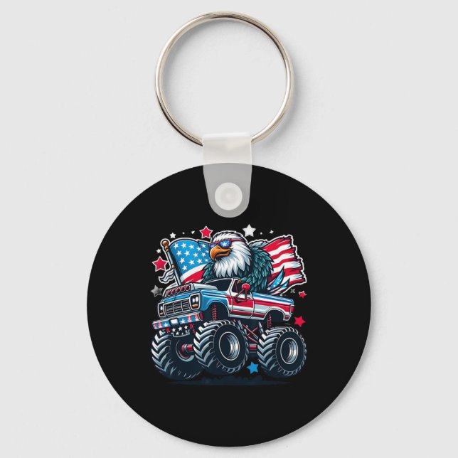 Of July Shirts Boys American Flag Eagle Usa Shirt  Key Ring (Front)