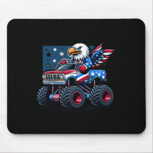 Of July Shirts Boys Kids American Flag Truck Eagle Mouse Pad