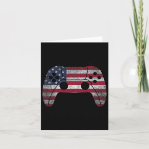 Of July T Shirt Video Game Gamer Kids Boys Men Usa Card
