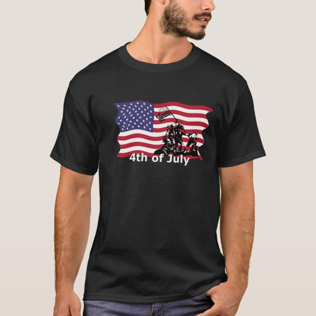 Of July T Shirts Iwo Jima  (Front)