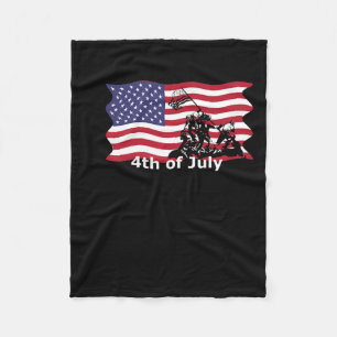 Of July T Shirts Iwo Jima Fleece Blanket