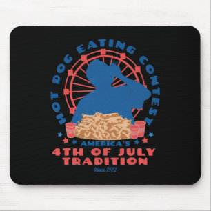 Of July Tradition Hot Dog Eating Contest Funny Hot Mouse Pad