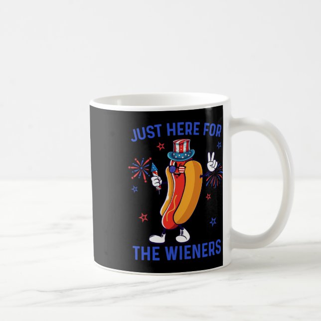 Of July Wieners Usa American Flag Patriotic Men Bo Coffee Mug (Right)