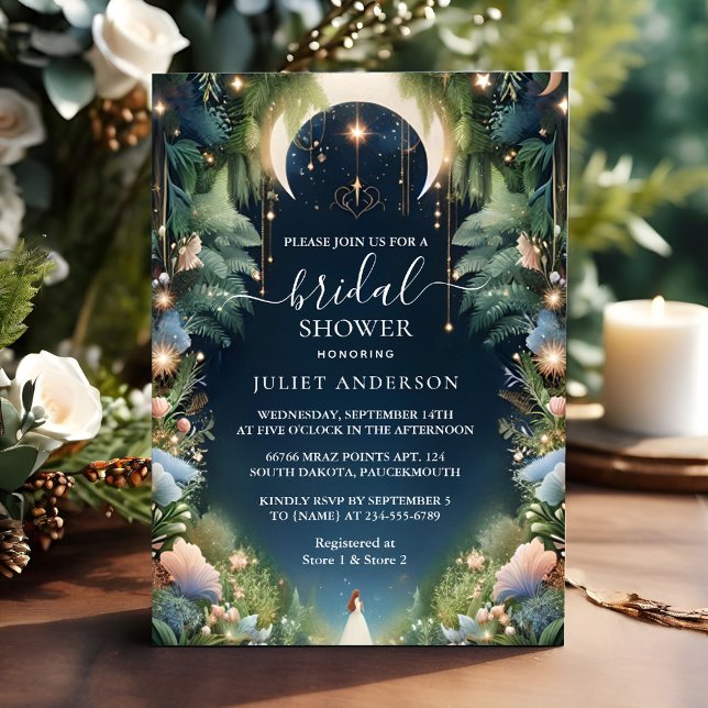 Of Magical Dream Mystical Stars Moon Bridal Shower Invitation (Creator Uploaded)