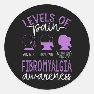 Of Pain Fibromyalgia Awareness  Classic Round Sticker