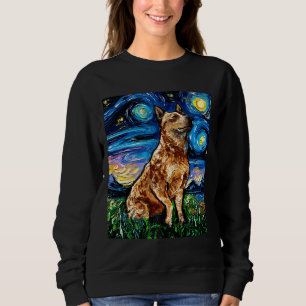 Of Red Siberian Husky Sticker Sweatshirt