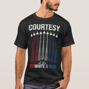 Of Red White Blue Usa Flag Fighter Jets 4th Of Jul T-Shirt