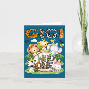 Of Shirt Gigi Wild 1st Birthday Safari Card