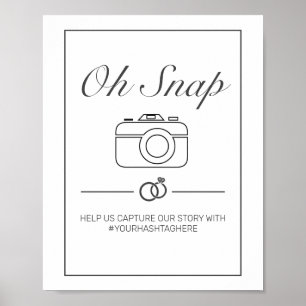 Of Snap Wedding Sign Modern Minimalist White Black