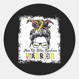 Of Sotos Syndrome Warrior Ribbon Awareness  Classic Round Sticker