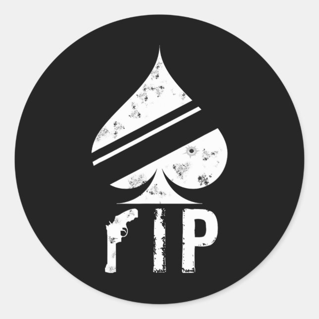 Of Spades Funny Video Game Player  Classic Round Sticker (Front)