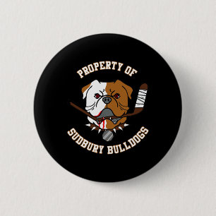 Of Sudbury Bulldog 6 Cm Round Badge