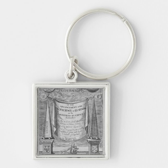 'Of the advancement and proficience of learning' Key Ring (Front)