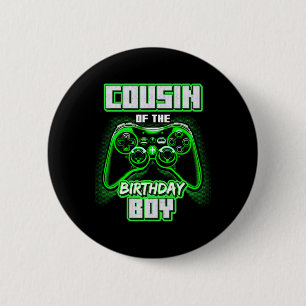 Of The Birthday Boy Matching Family Video Game Par 6 Cm Round Badge