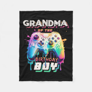 Of The Birthday Boy Matching Family Video Game Par Fleece Blanket