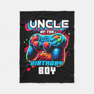 Of The Birthday Boy Matching Video Game Birthday 3 Fleece Blanket