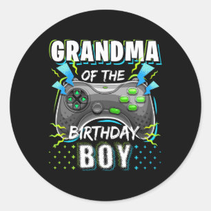 Of The Birthday Boy Matching Video Game Birthday 4 Classic Round Sticker