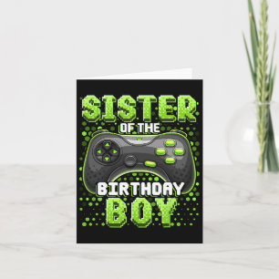 Of The Birthday Boy Matching Video Game Birthday 5 Card