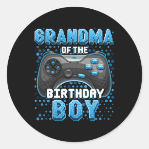 Of The Birthday Boy Matching Video Game Birthday 5 Classic Round Sticker