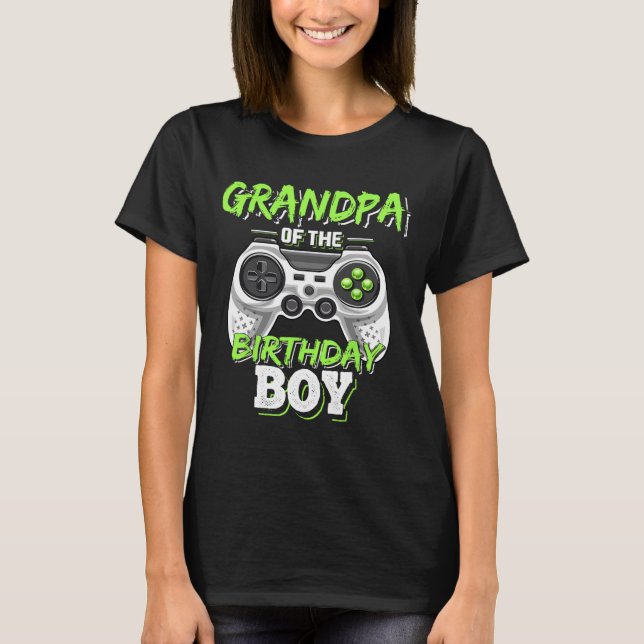 Of The Birthday Boy Matching Video Game Birthday 5 T-Shirt (Front)