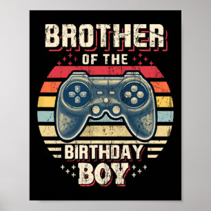 Of The Birthday Boy Matching Video Game Birthday 9 Poster