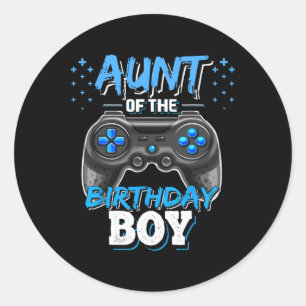 Of The Birthday Boy Matching Video Game Birthday G Classic Round Sticker