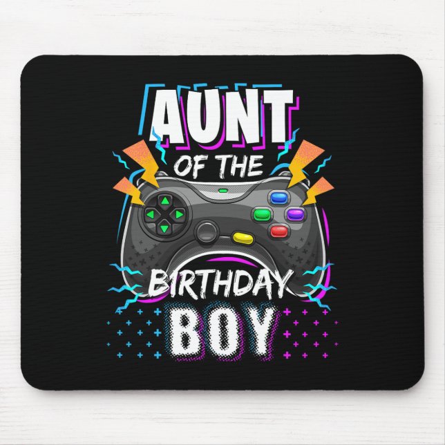 Of The Birthday Boy Matching Video Game Birthday G Mouse Pad (Front)
