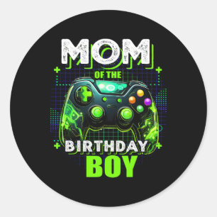 Of The Birthday Boy Matching Video Game Birthday P Classic Round Sticker