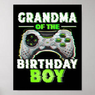 Of The Birthday Boy Video Gamer Matching Family  Poster
