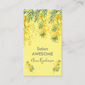 of the brilliant mimosa flowers business card