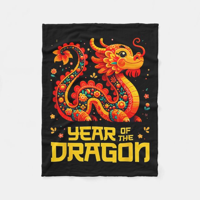 Of The Dragon 2024  Fleece Blanket (Front)
