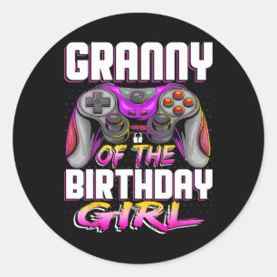 Of The Gamer Girl Matching Video Game Birthday Classic Round Sticker