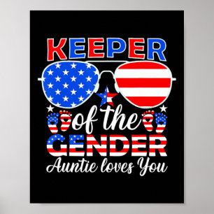 Of The Gender Auntie Loves You 4th Of July  Poster