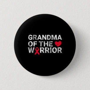 Of The Heart Warrior Heart Disease Awareness  6 Cm Round Badge