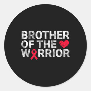 Of The Heart Warrior Heart Disease Awareness Classic Round Sticker