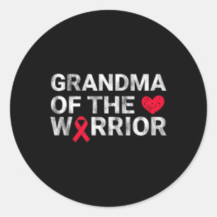 Of The Heart Warrior Heart Disease Awareness Classic Round Sticker