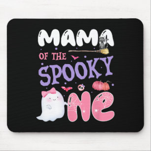 Of The Spooky One 1st Birthday Halloween Pink Ghos Mouse Pad