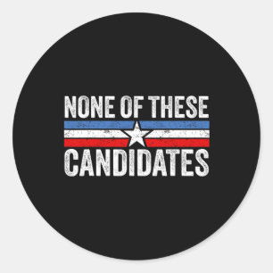 Of These Candidates 2024 Nikki Haley Nevada Biden  Classic Round Sticker