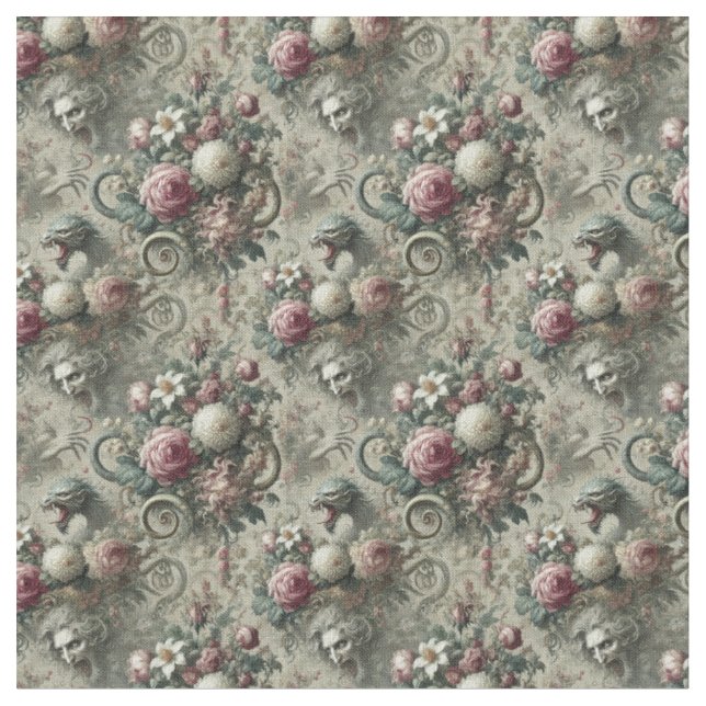 Of Tone & Tail – Gothic Dense Tile Fabric (Close Up)